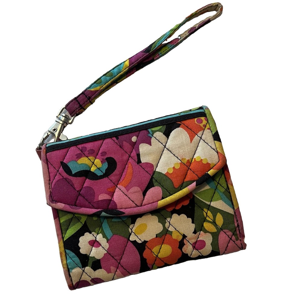 Vera Bradley Super Smart Wristlet Wallet Va Va Bloom Quilted Colorful 2012 Y2K